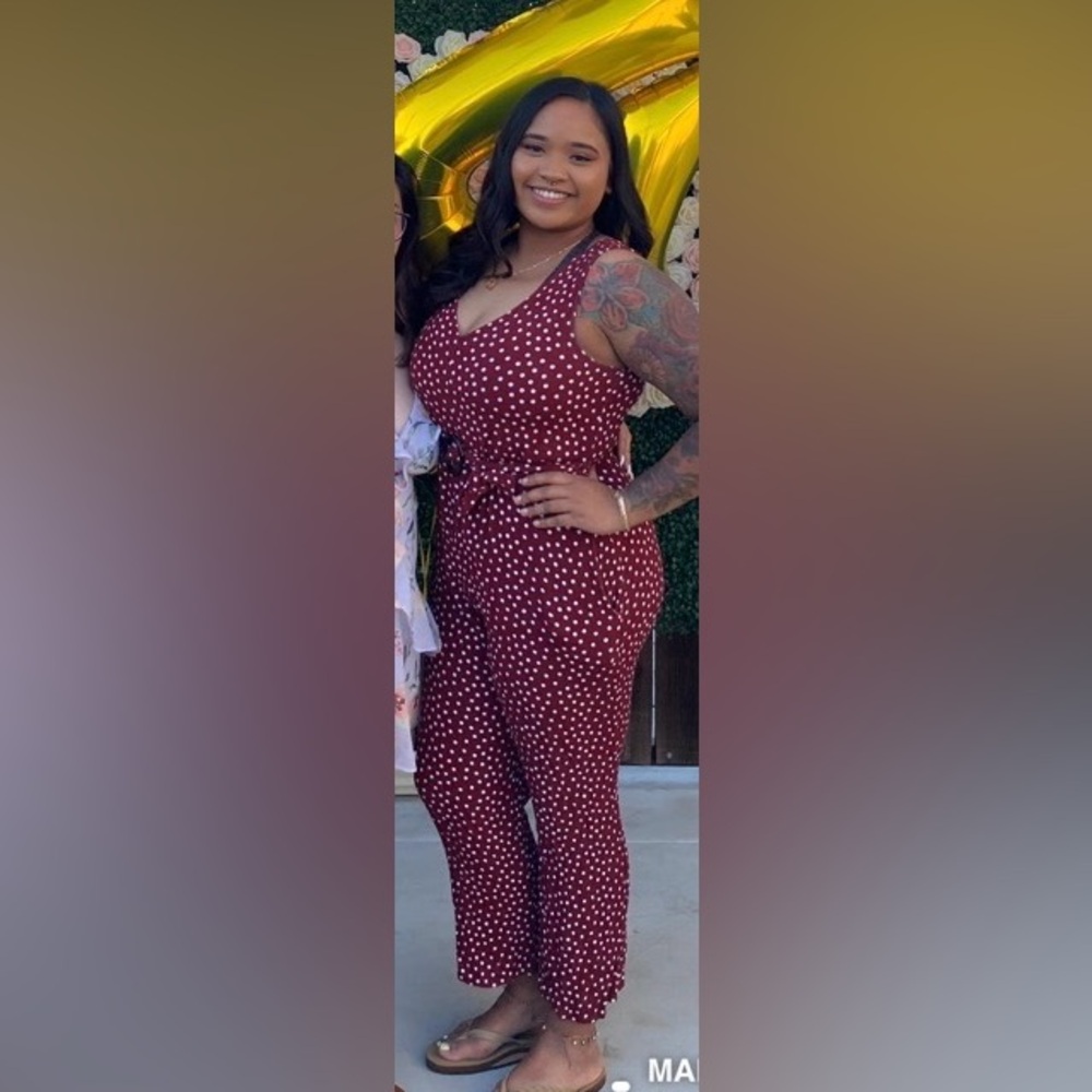 Cotton on Polka Dot Jumpsuit - Red - Picture 2 of 3
